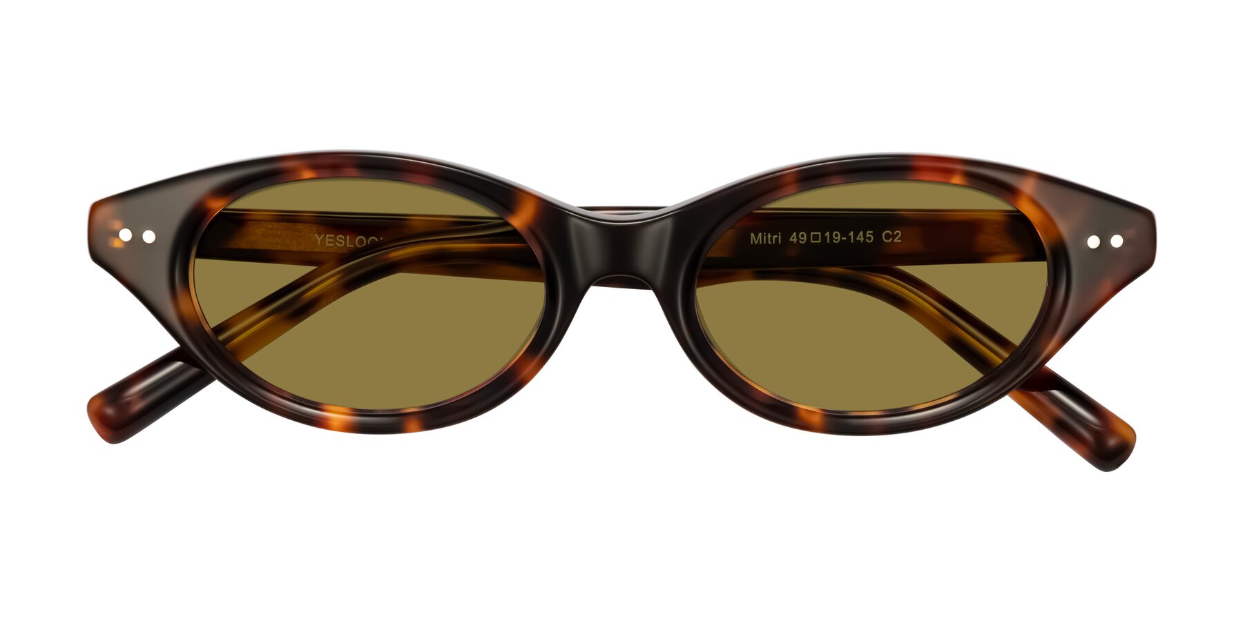Folded Front of Mitri in Tortoise with Brown Polarized Lenses