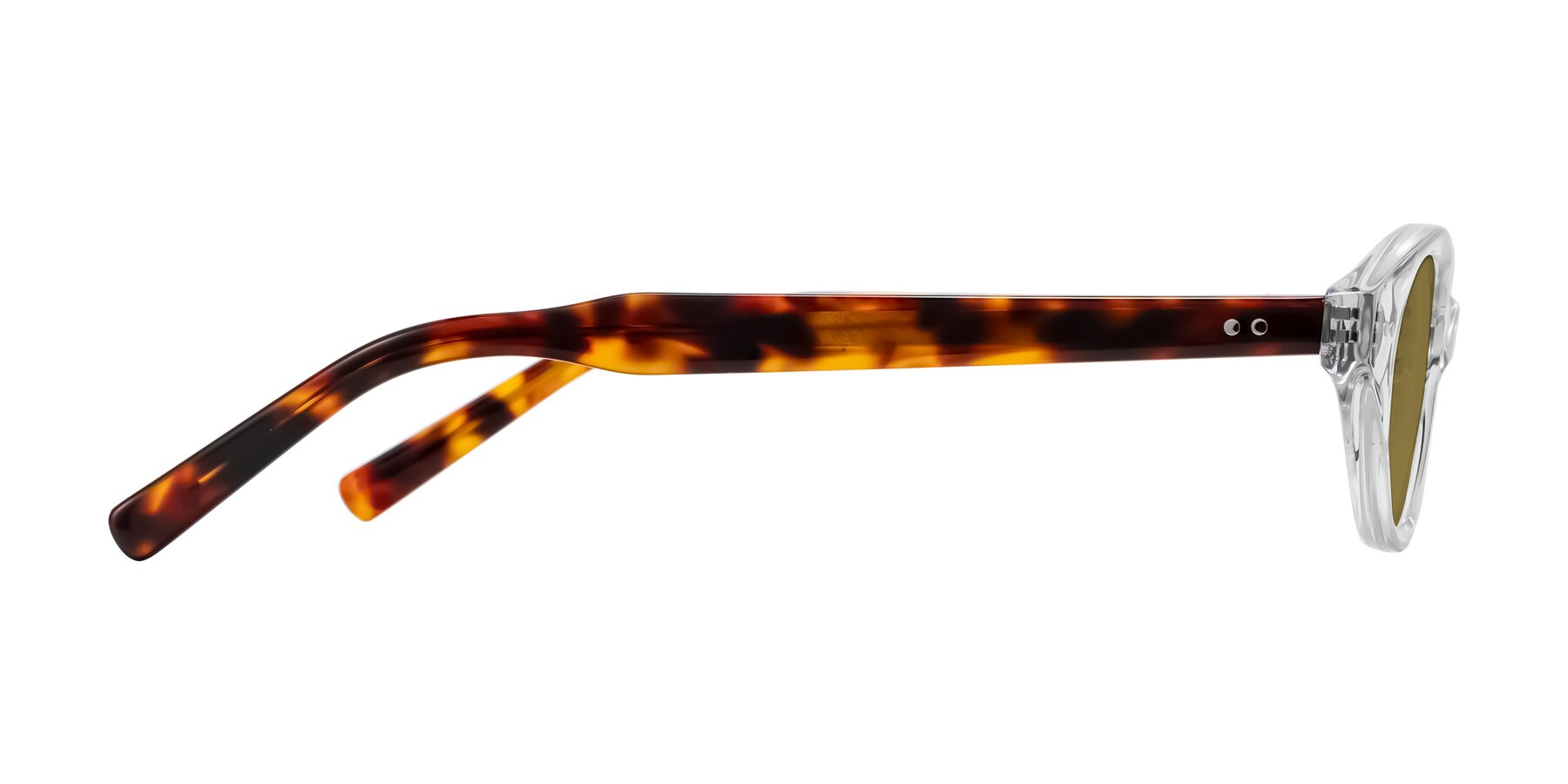 Side of Mitri in Clear/Tortoise with Brown Polarized Lenses