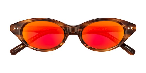 Front of Mitri in Amber Striped