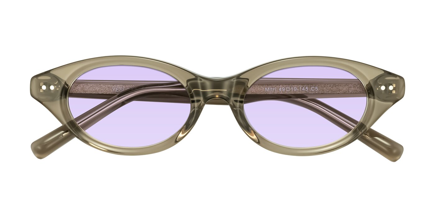 Mitri - Transparent Warm Olive Tinted Sunglasses