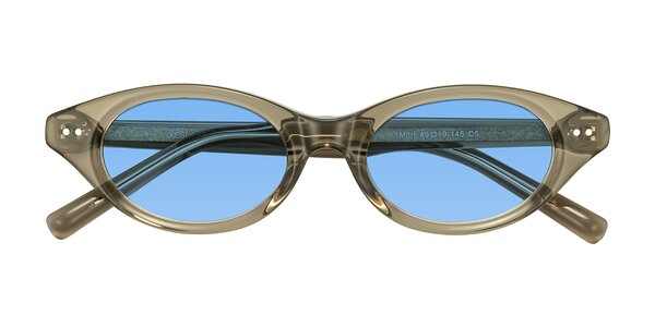Front of Mitri in Transparent Warm Olive