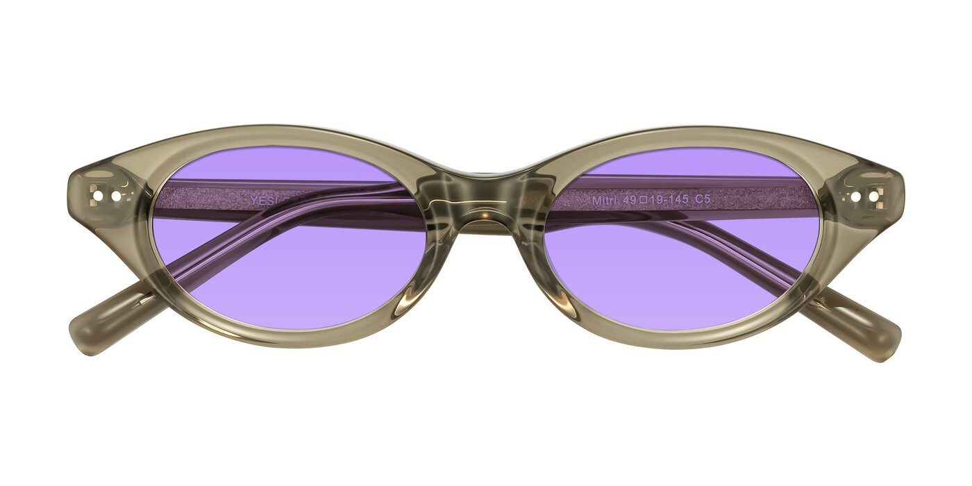 Mitri - Transparent Warm Olive Tinted Sunglasses