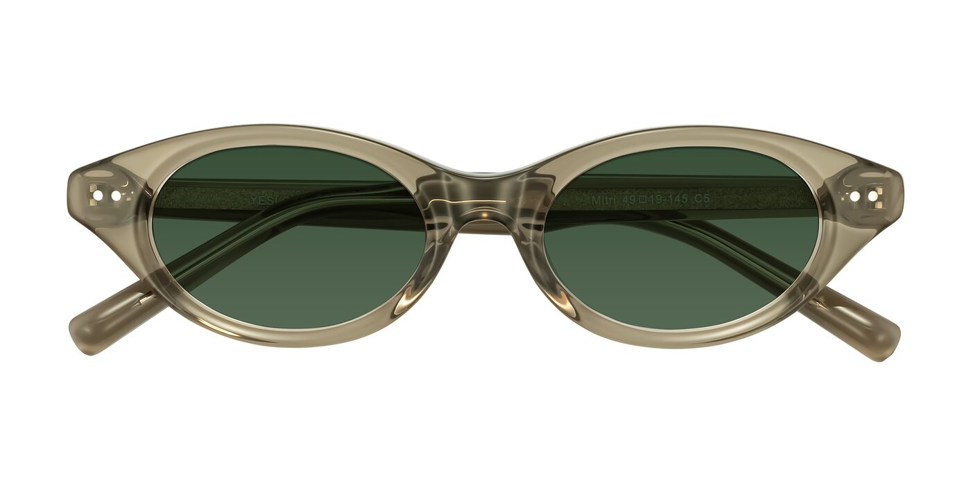 Mitri - Transparent Warm Olive Tinted Sunglasses