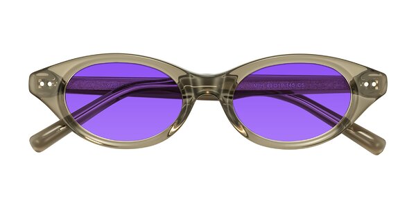 Front of Mitri in Transparent Warm Olive