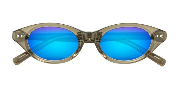 Front of Mitri in Transparent Warm Olive