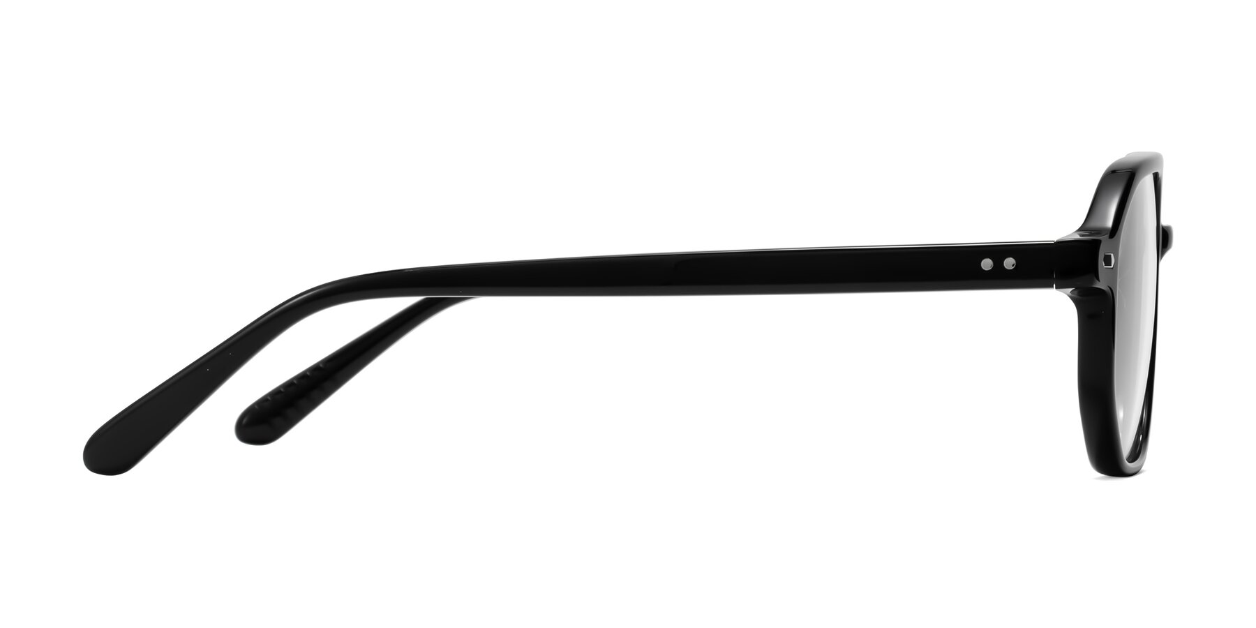Side of Aguilar in Black with Clear Eyeglass Lenses