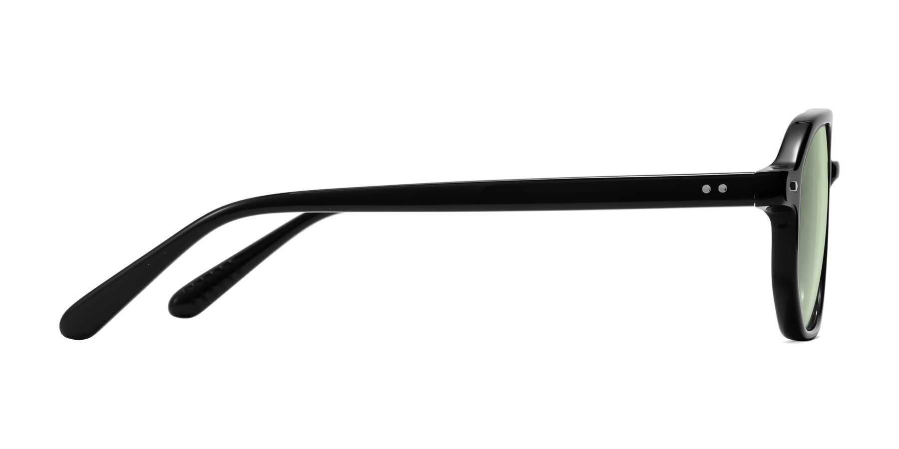 Side of Aguilar in Black with Light Green Tinted Lenses