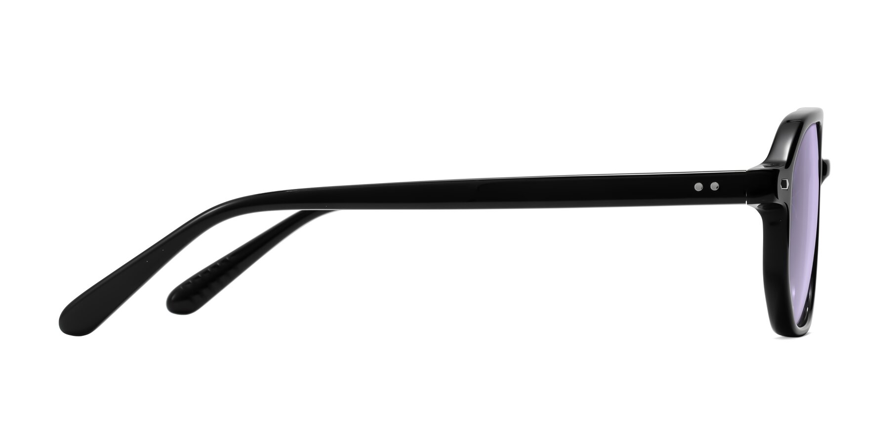 Side of Aguilar in Black with Light Purple Tinted Lenses