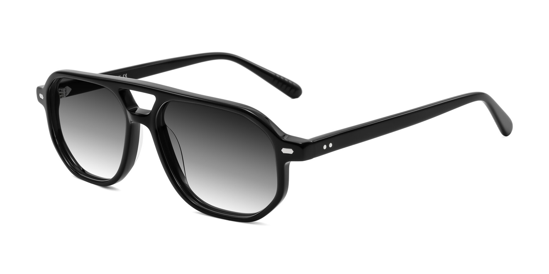 Angle of Aguilar in Black with Gray Gradient Lenses