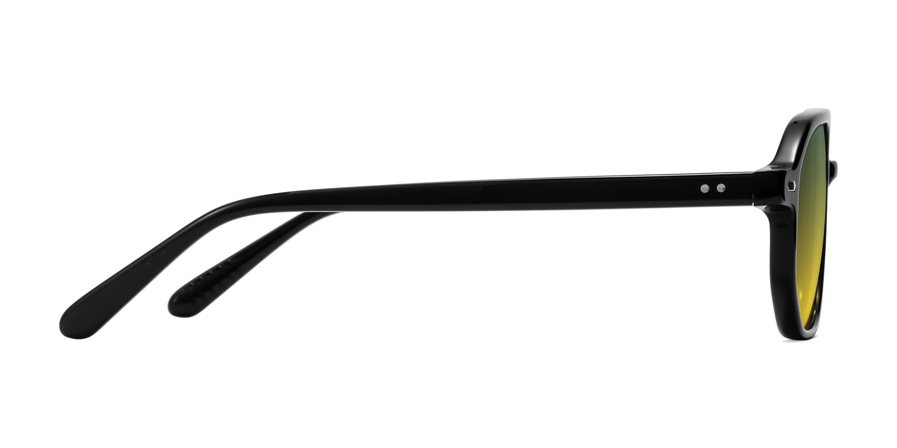Side of Aguilar in Black with Green / Yellow Gradient Lenses