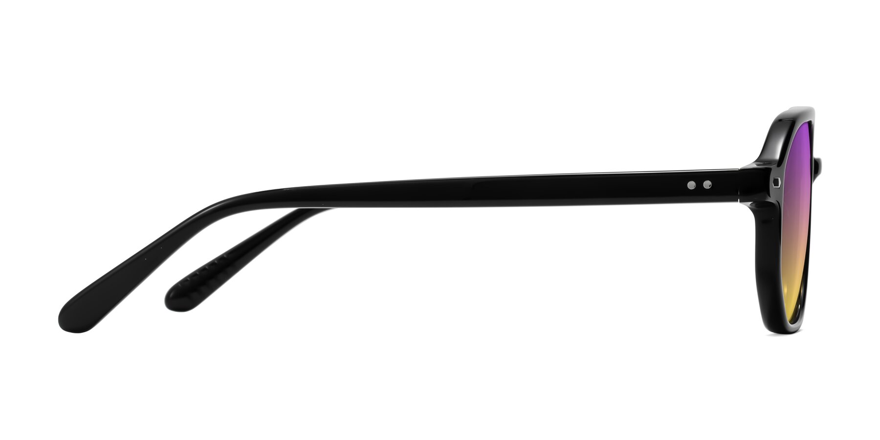 Side of Aguilar in Black with Purple / Yellow Gradient Lenses