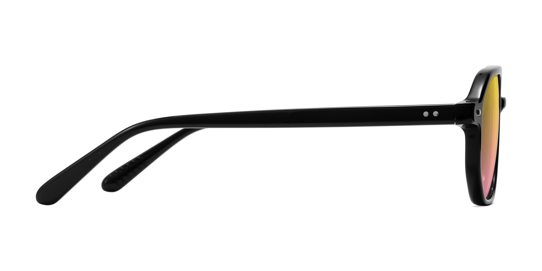 Side of Aguilar in Black with Yellow / Pink Gradient Lenses