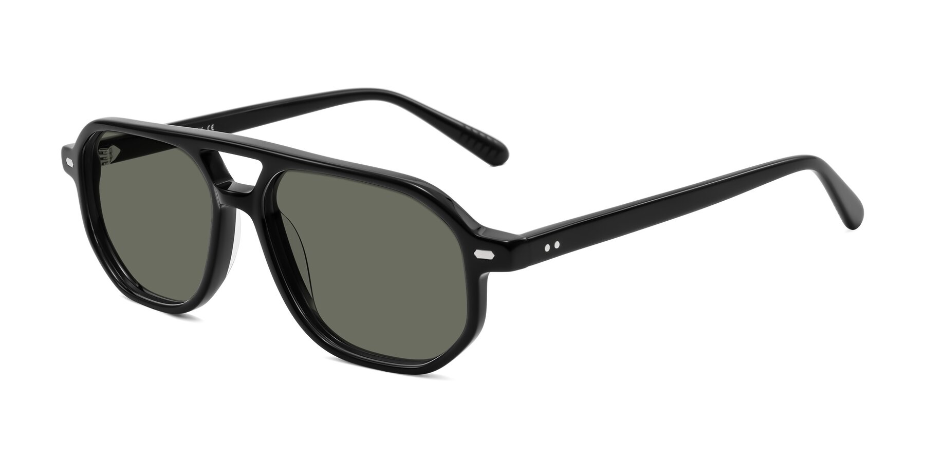 Angle of Aguilar in Black with Gray Polarized Lenses