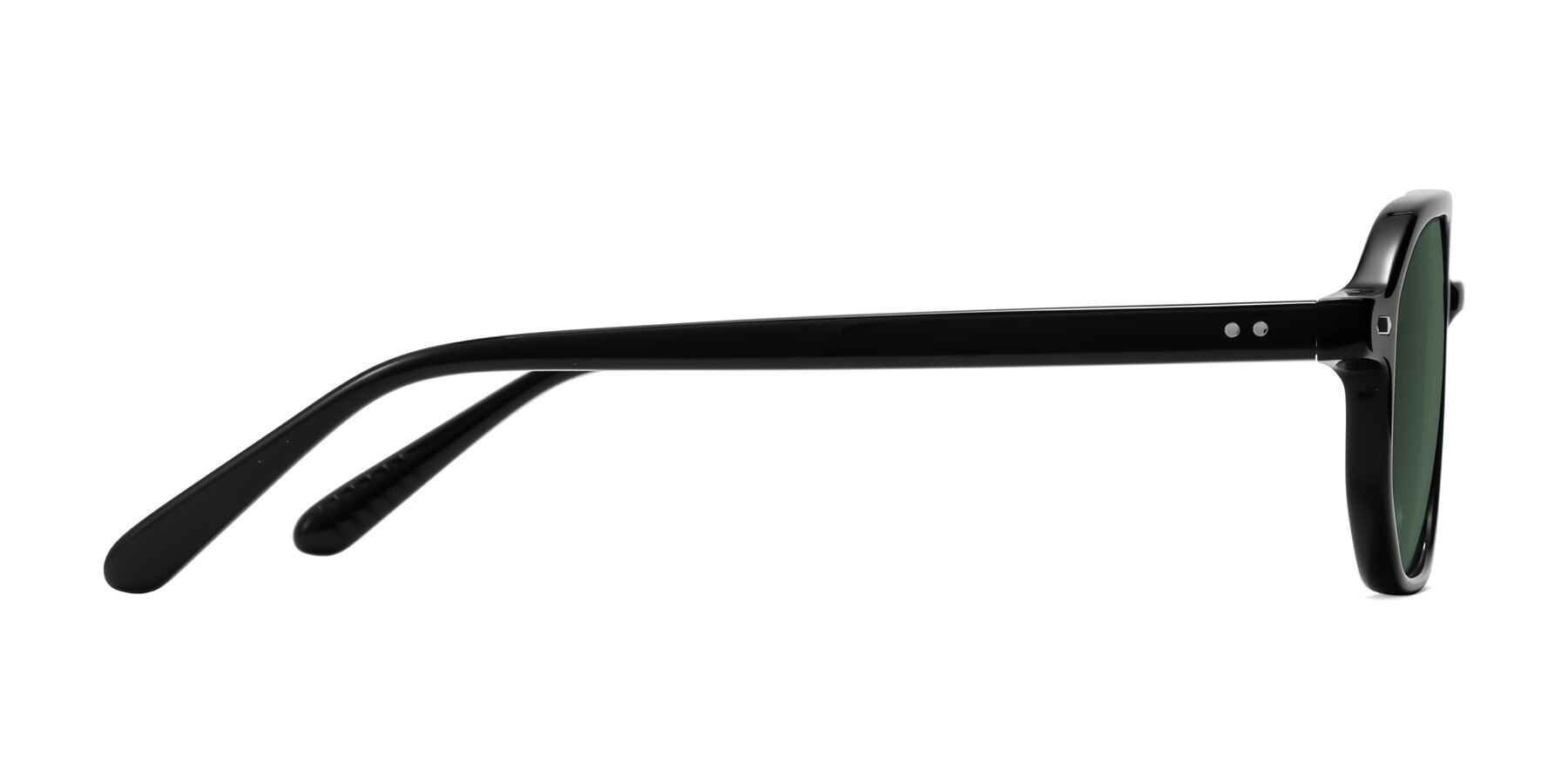 Side of Aguilar in Black with Green Polarized Lenses