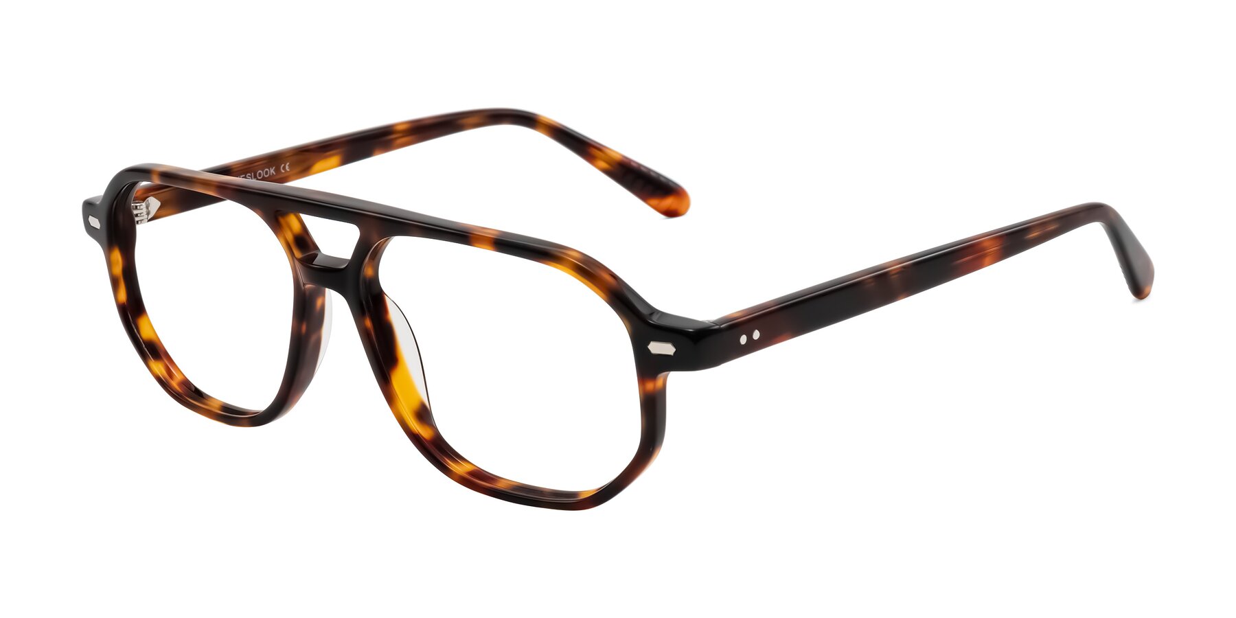 Angle of Aguilar in Tortoise with Clear Eyeglass Lenses