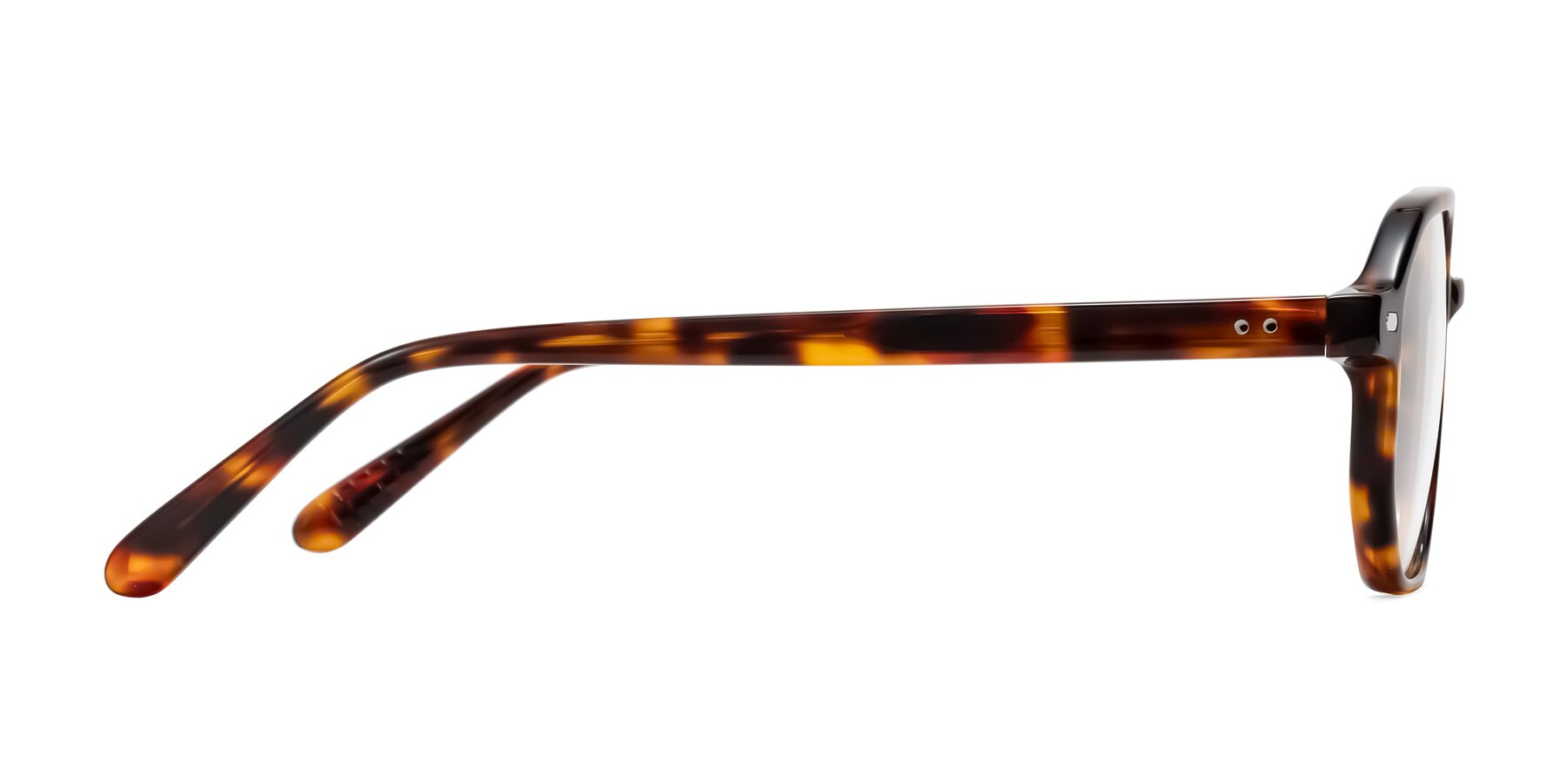 Side of Aguilar in Tortoise with Clear Eyeglass Lenses