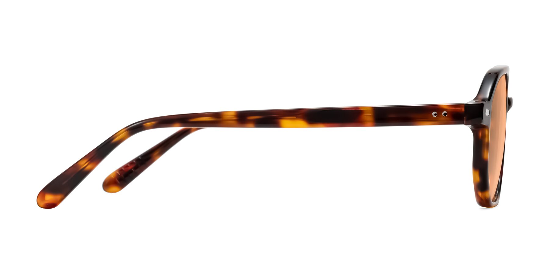 Side of Aguilar in Tortoise with Light Orange Tinted Lenses