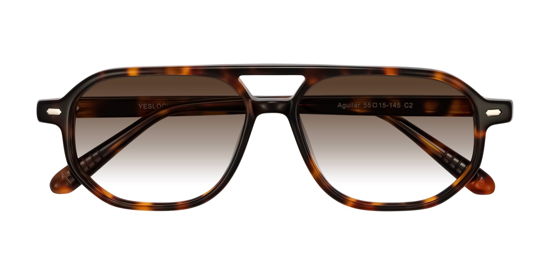 Folded Front of Aguilar in Tortoise with Brown Gradient Lenses