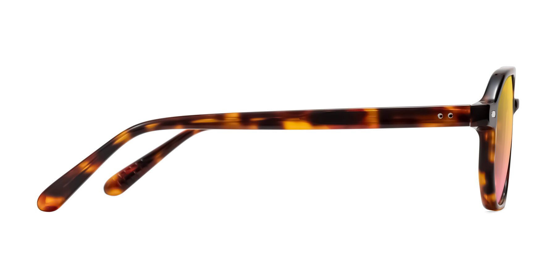 Side of Aguilar in Tortoise with Yellow / Pink Gradient Lenses