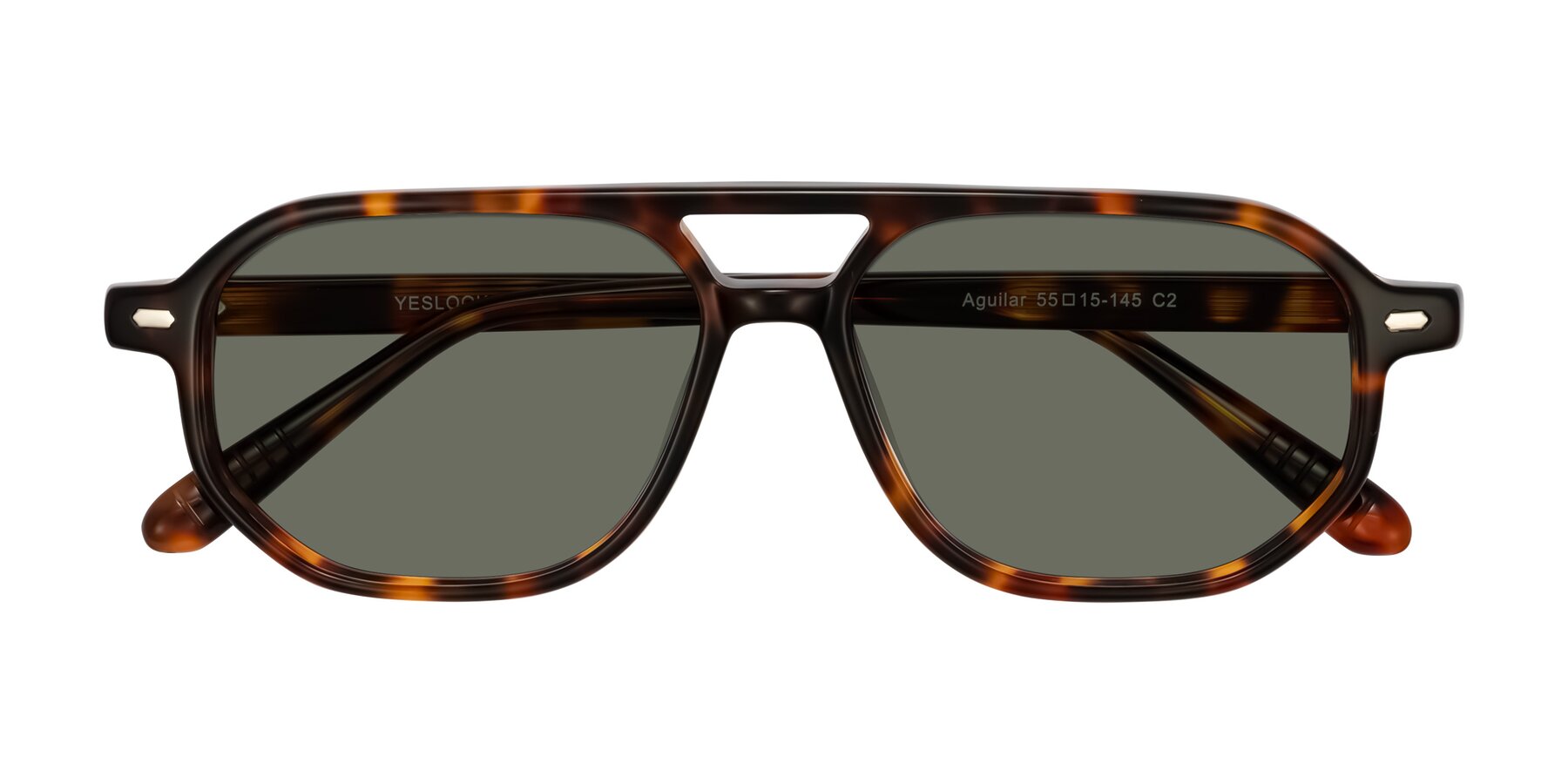 Folded Front of Aguilar in Tortoise with Gray Polarized Lenses