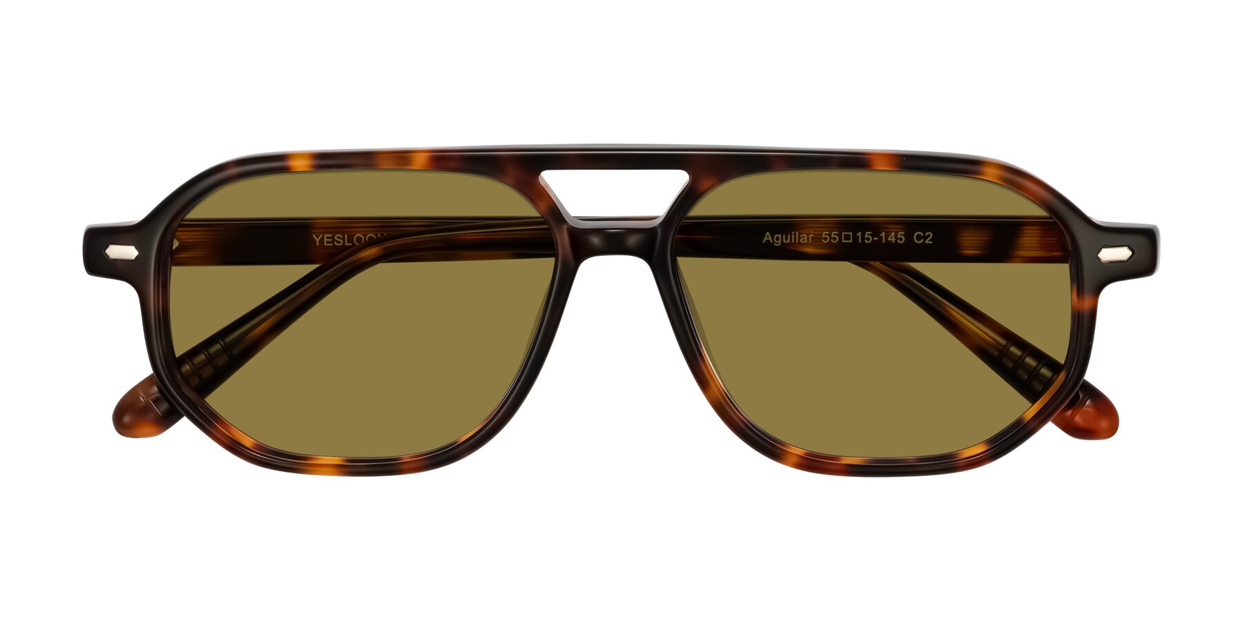 Folded Front of Aguilar in Tortoise with Brown Polarized Lenses