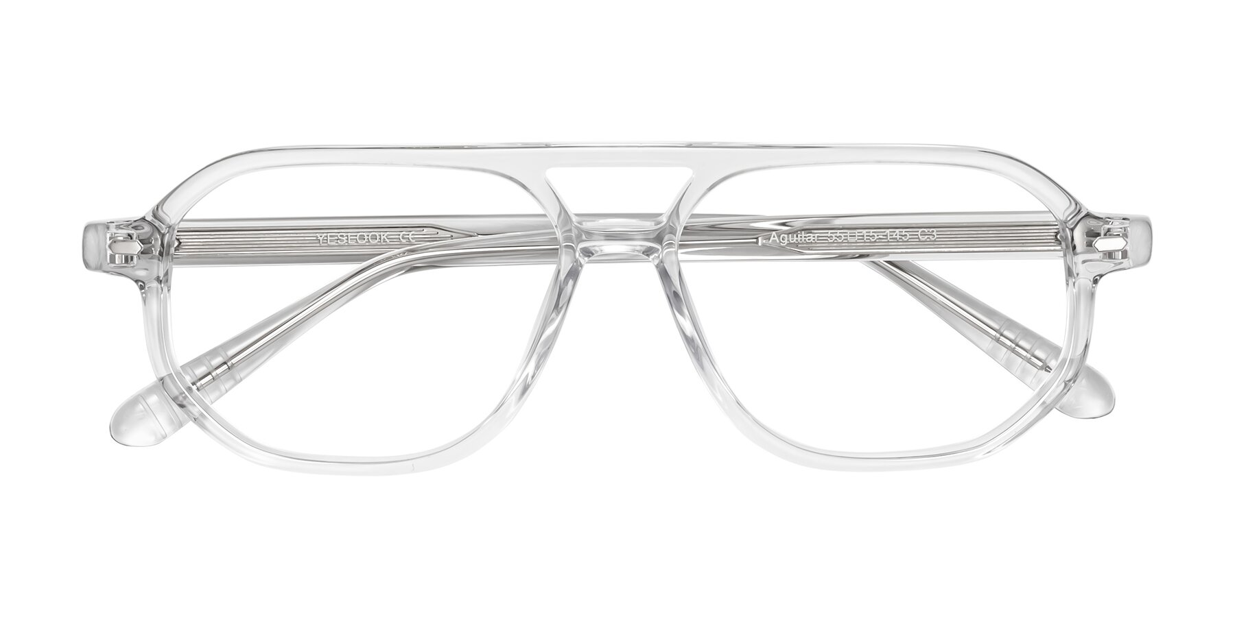 Folded Front of Aguilar in Clear with Clear Eyeglass Lenses