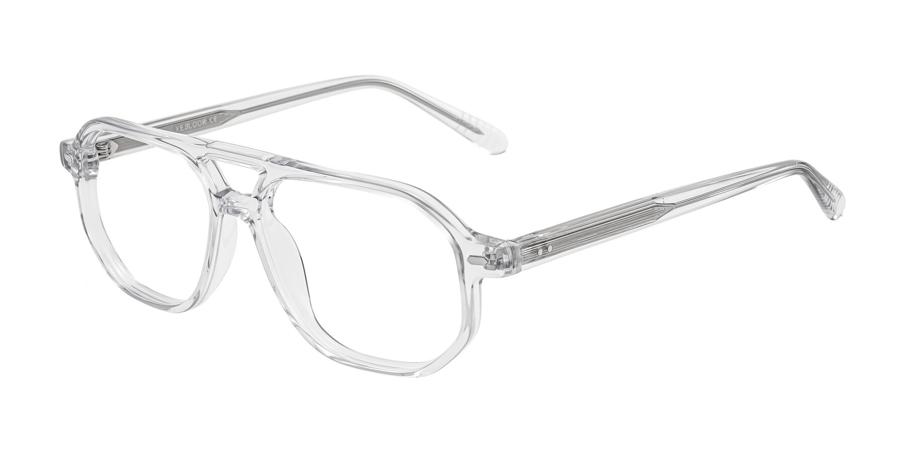 Angle of Aguilar in Clear with Clear Eyeglass Lenses