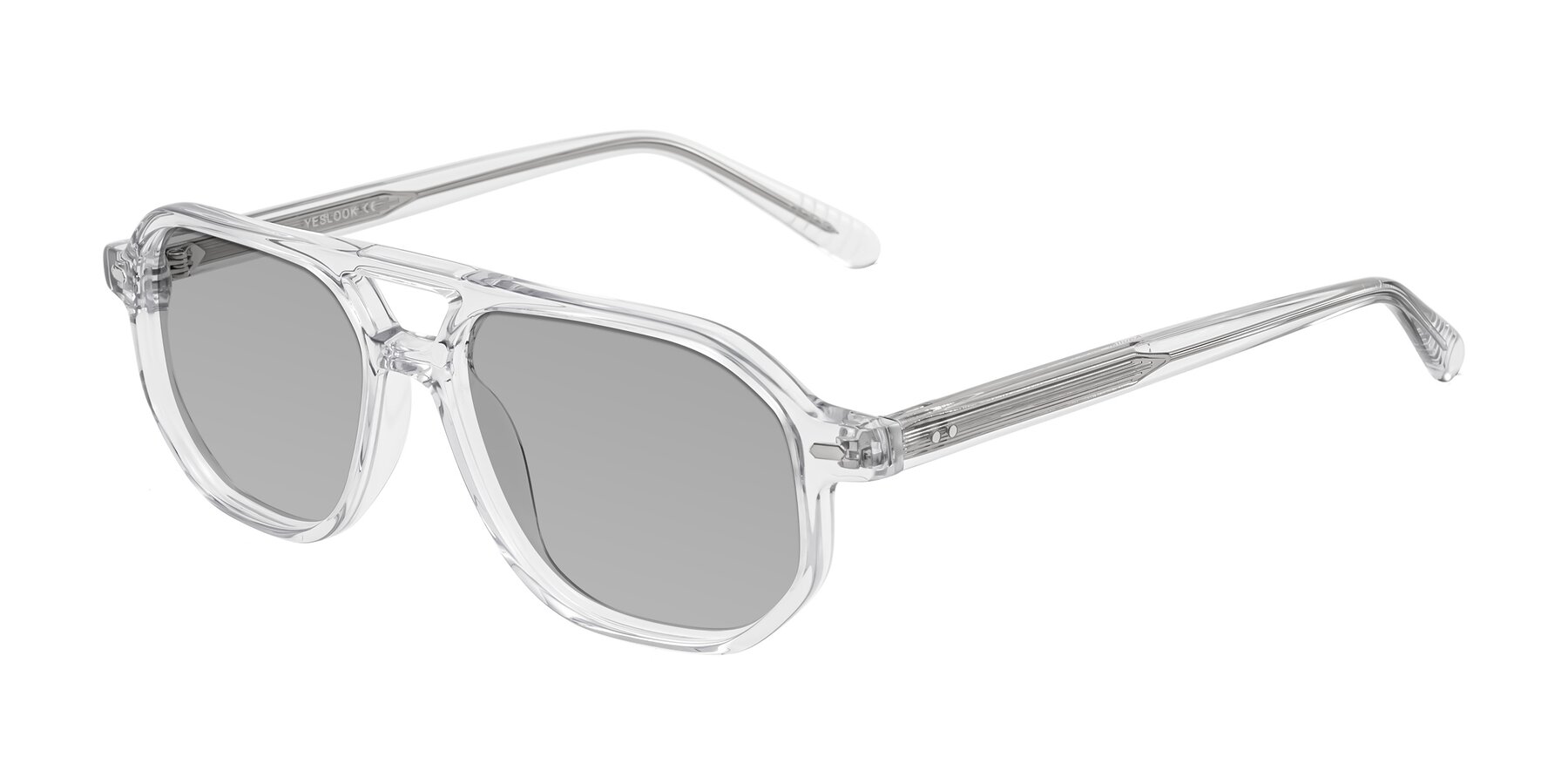 Angle of Aguilar in Clear with Light Gray Tinted Lenses