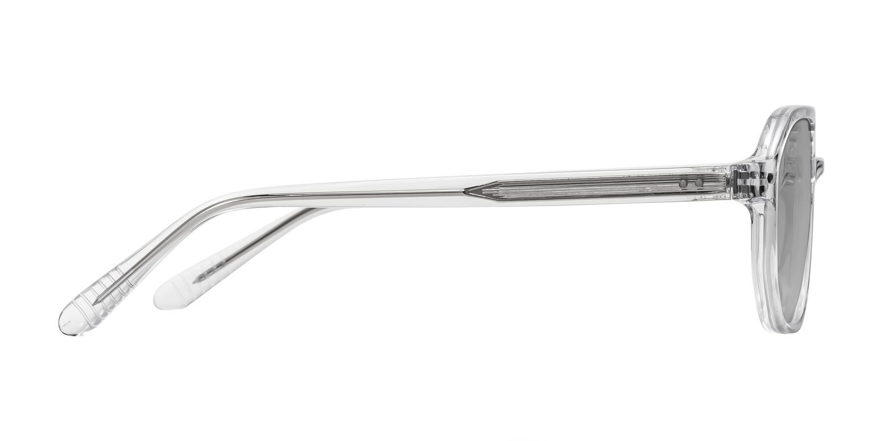 Side of Aguilar in Clear with Light Gray Tinted Lenses