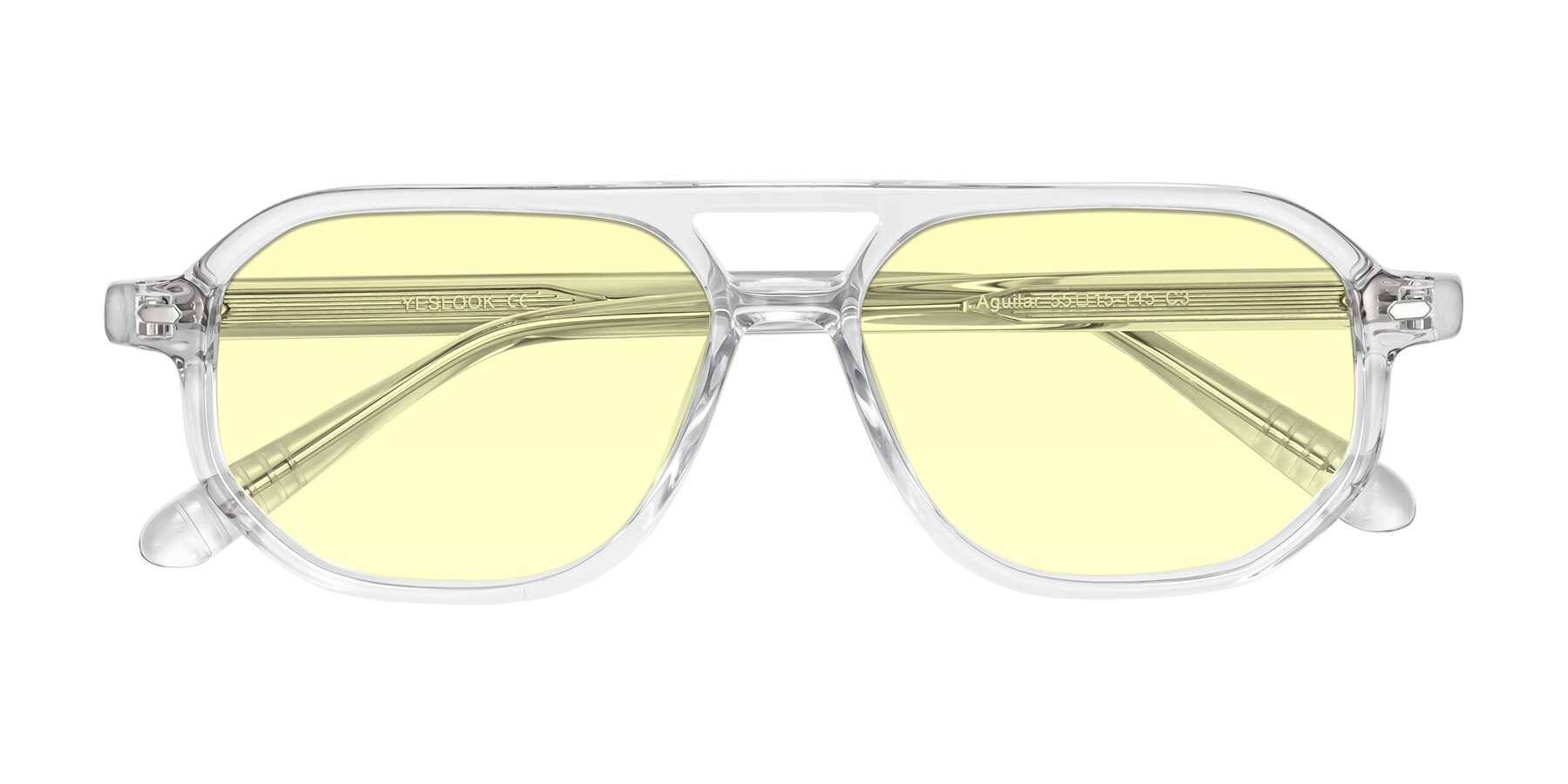 Folded Front of Aguilar in Clear with Light Yellow Tinted Lenses