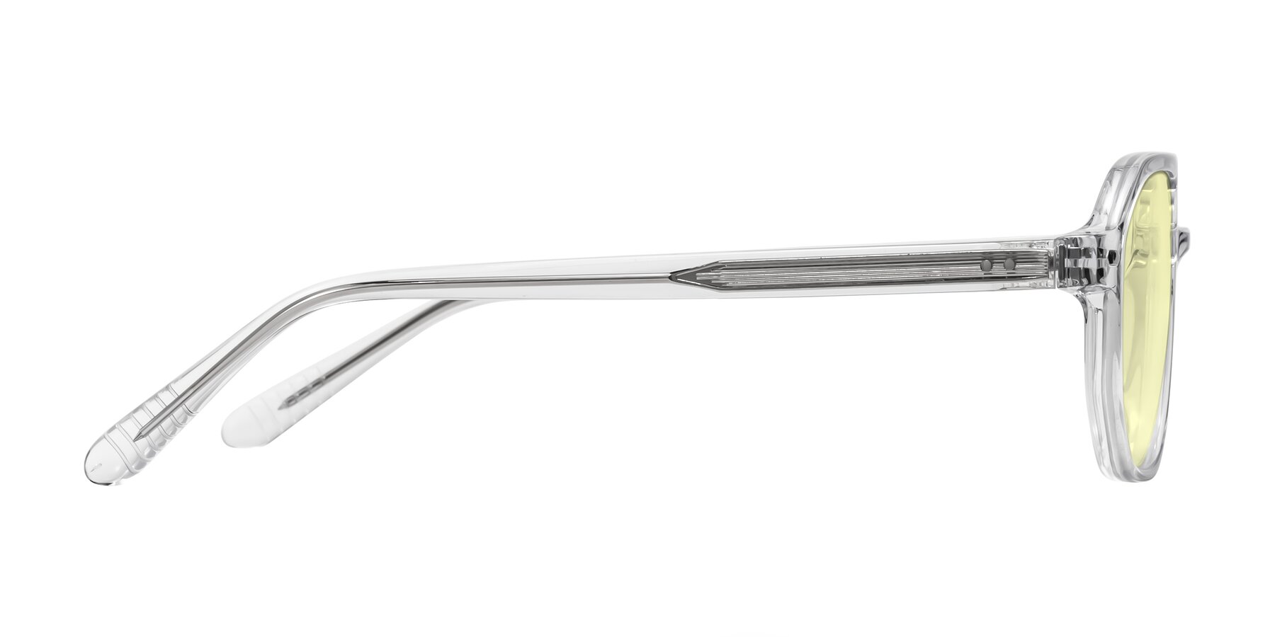 Side of Aguilar in Clear with Light Yellow Tinted Lenses