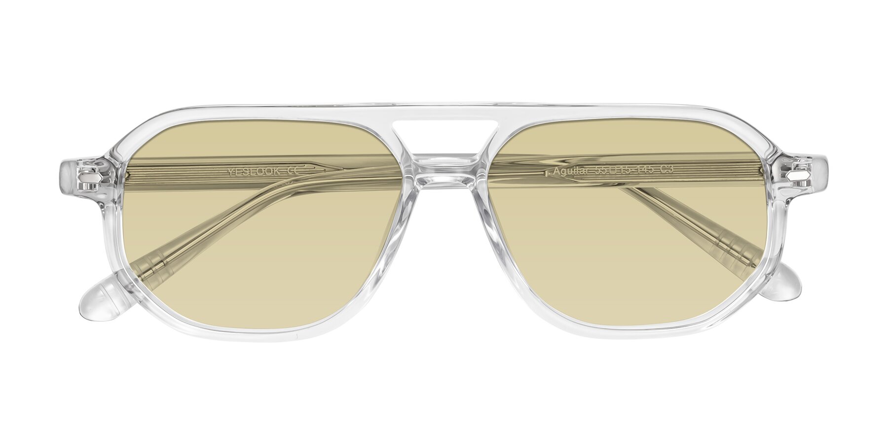 Folded Front of Aguilar in Clear with Light Champagne Tinted Lenses