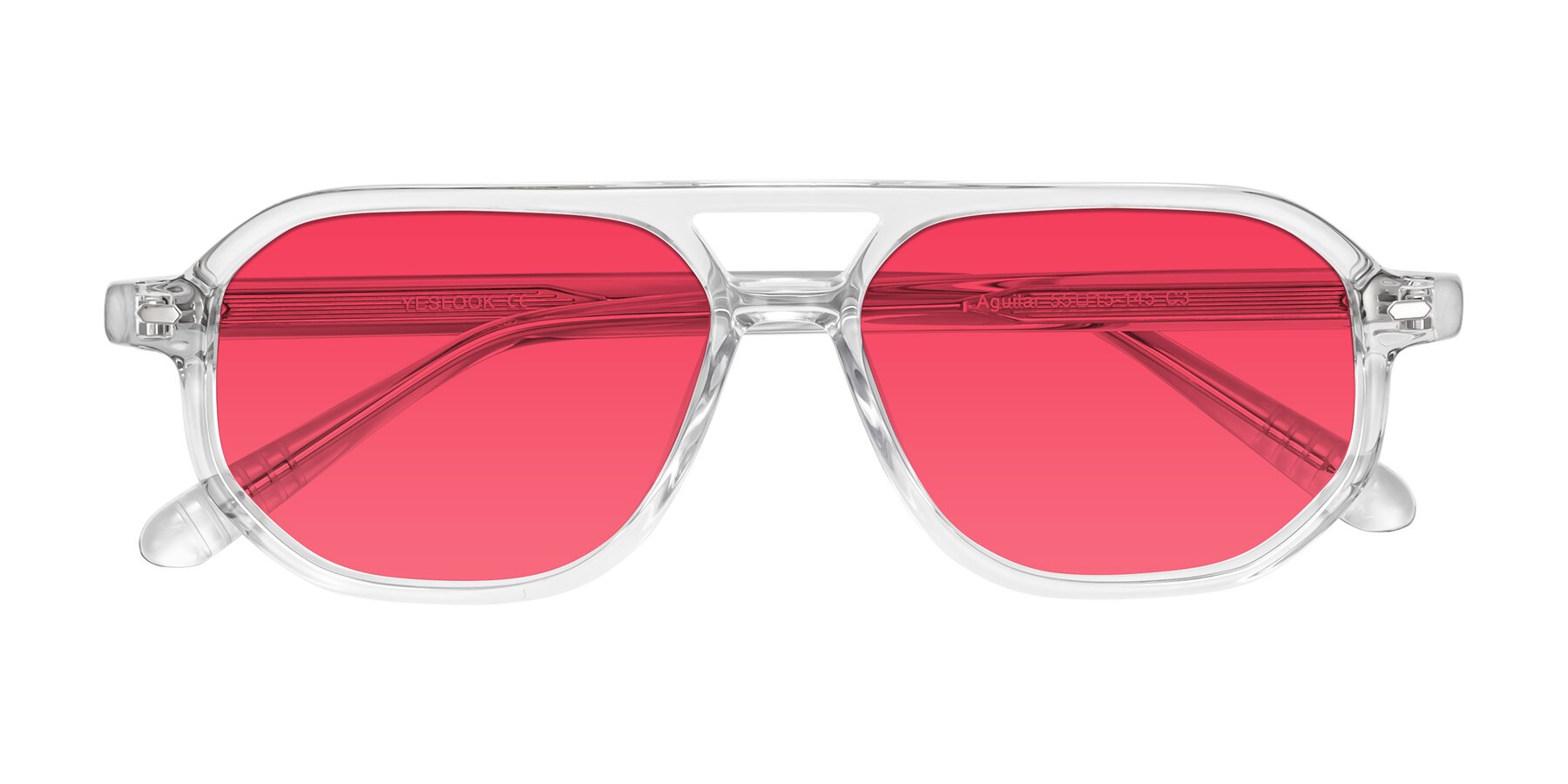 Folded Front of Aguilar in Clear with Red Tinted Lenses