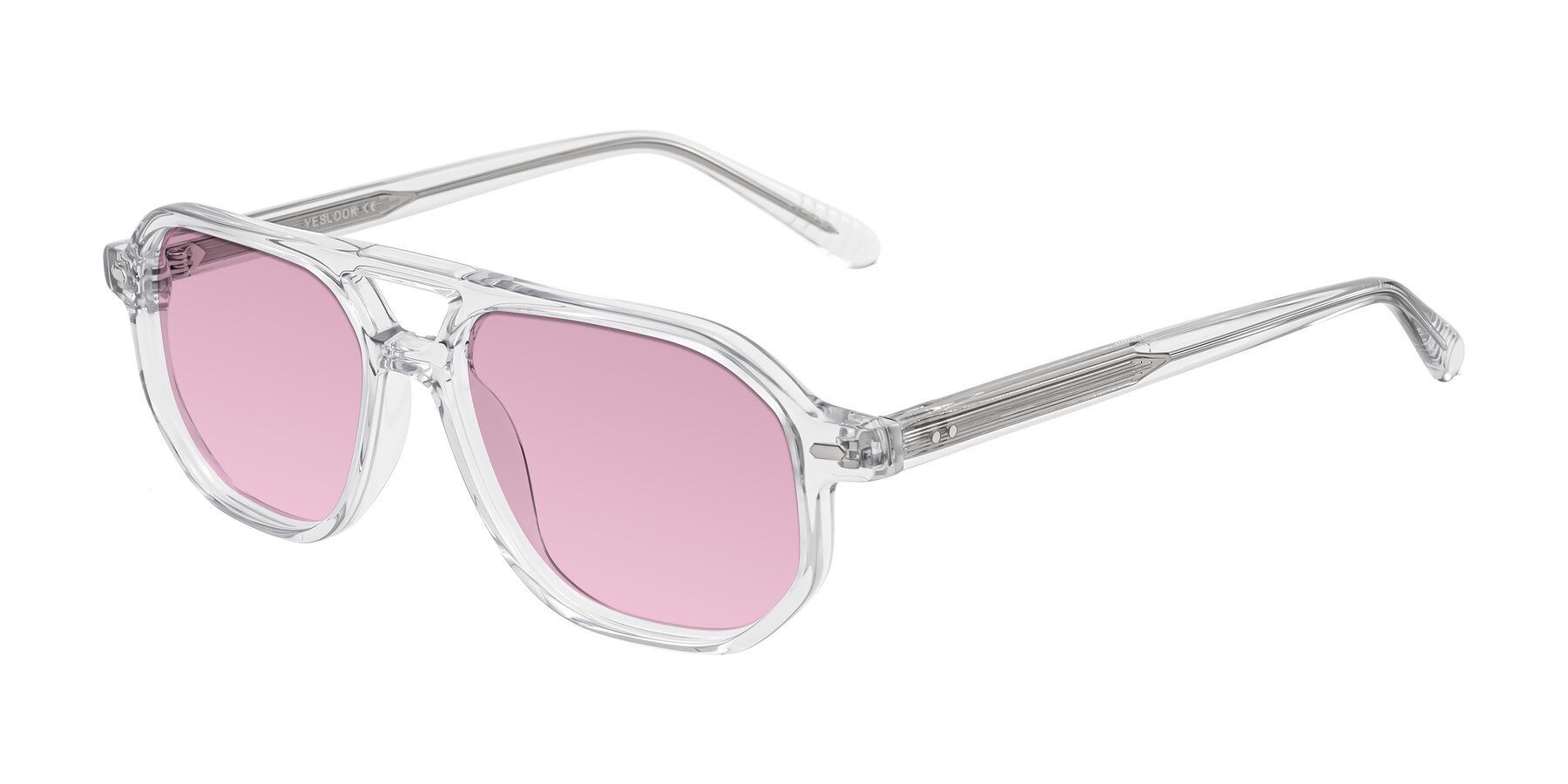 Angle of Aguilar in Clear with Light Wine Tinted Lenses