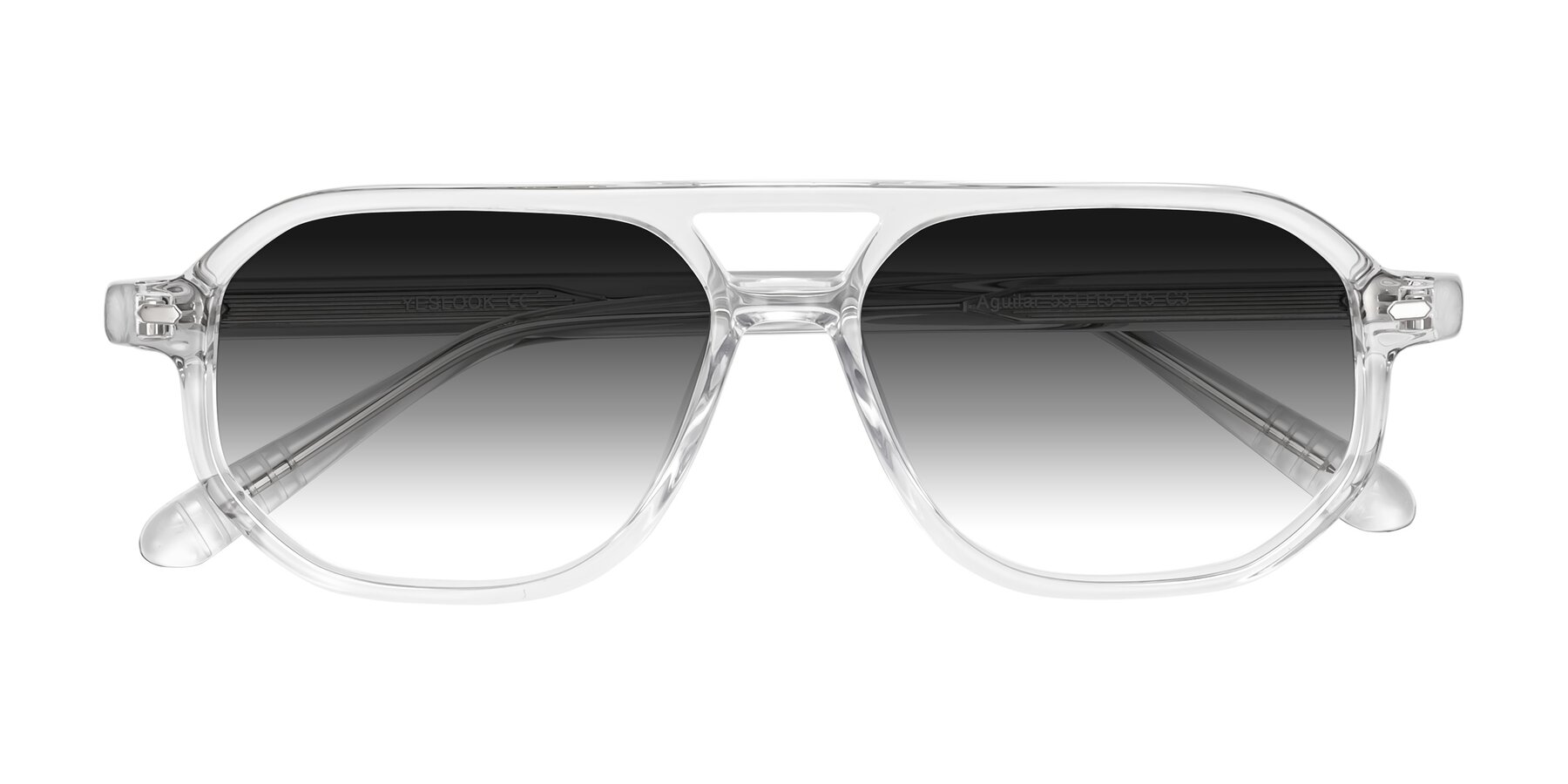 Folded Front of Aguilar in Clear with Gray Gradient Lenses