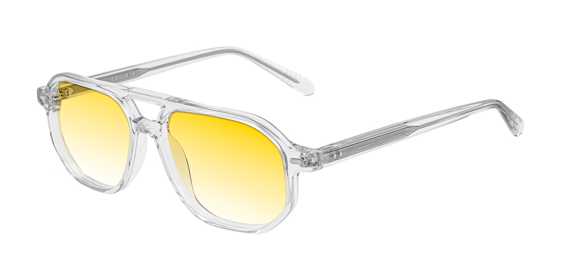 Angle of Aguilar in Clear with Yellow Gradient Lenses