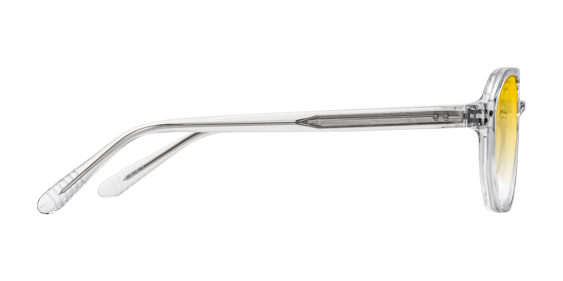 Side of Aguilar in Clear with Yellow Gradient Lenses