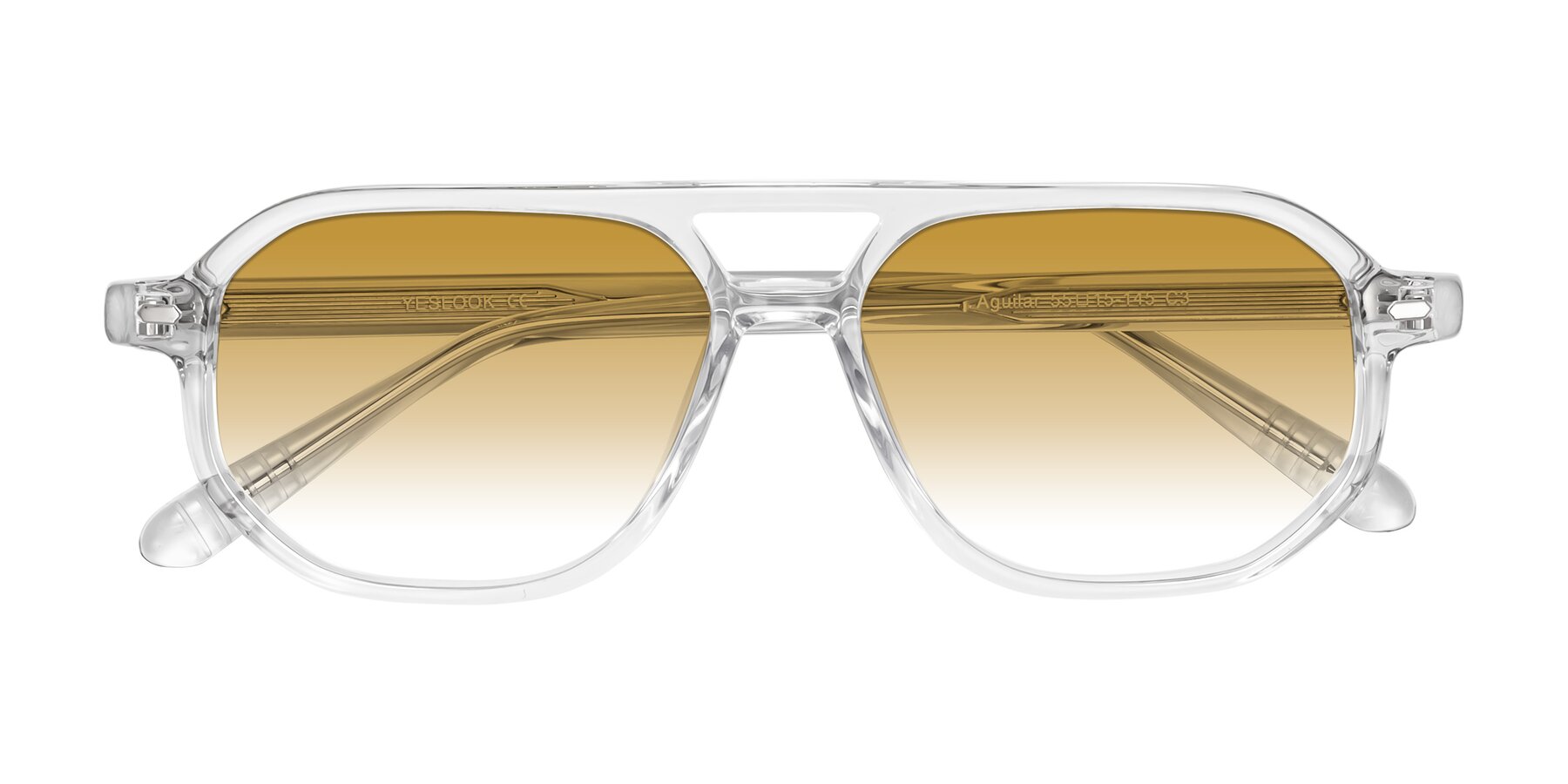 Folded Front of Aguilar in Clear with Champagne Gradient Lenses
