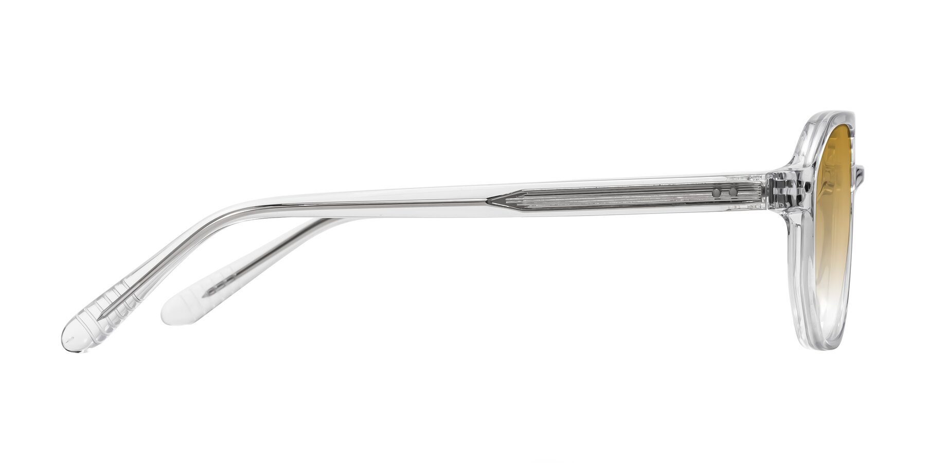 Side of Aguilar in Clear with Champagne Gradient Lenses