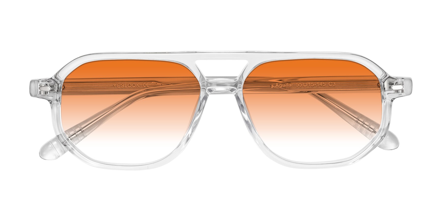 Folded Front of Aguilar in Clear with Orange Gradient Lenses