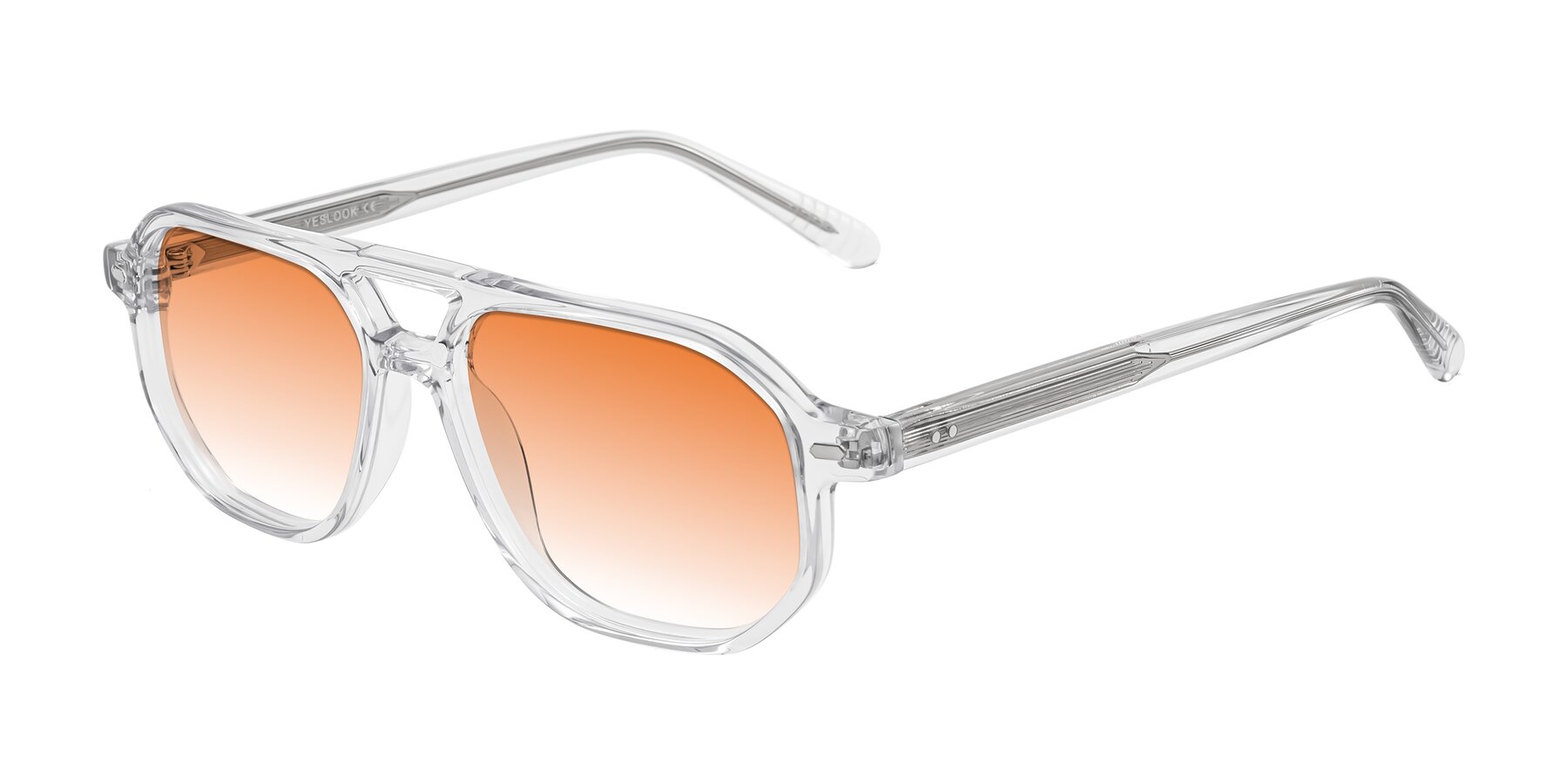 Angle of Aguilar in Clear with Orange Gradient Lenses