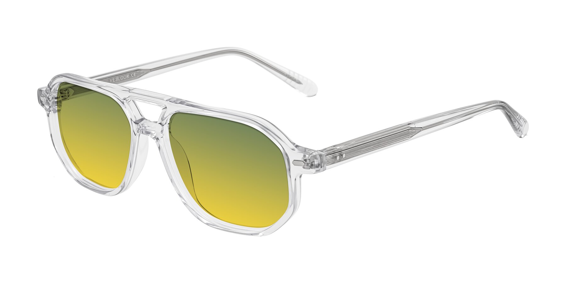 Angle of Aguilar in Clear with Green / Yellow Gradient Lenses