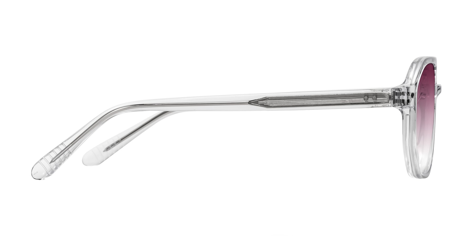 Side of Aguilar in Clear with Wine Gradient Lenses