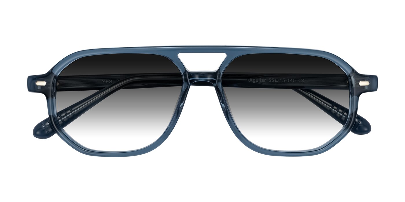 Aguilar - Transparent Blue Gradient Sunglasses