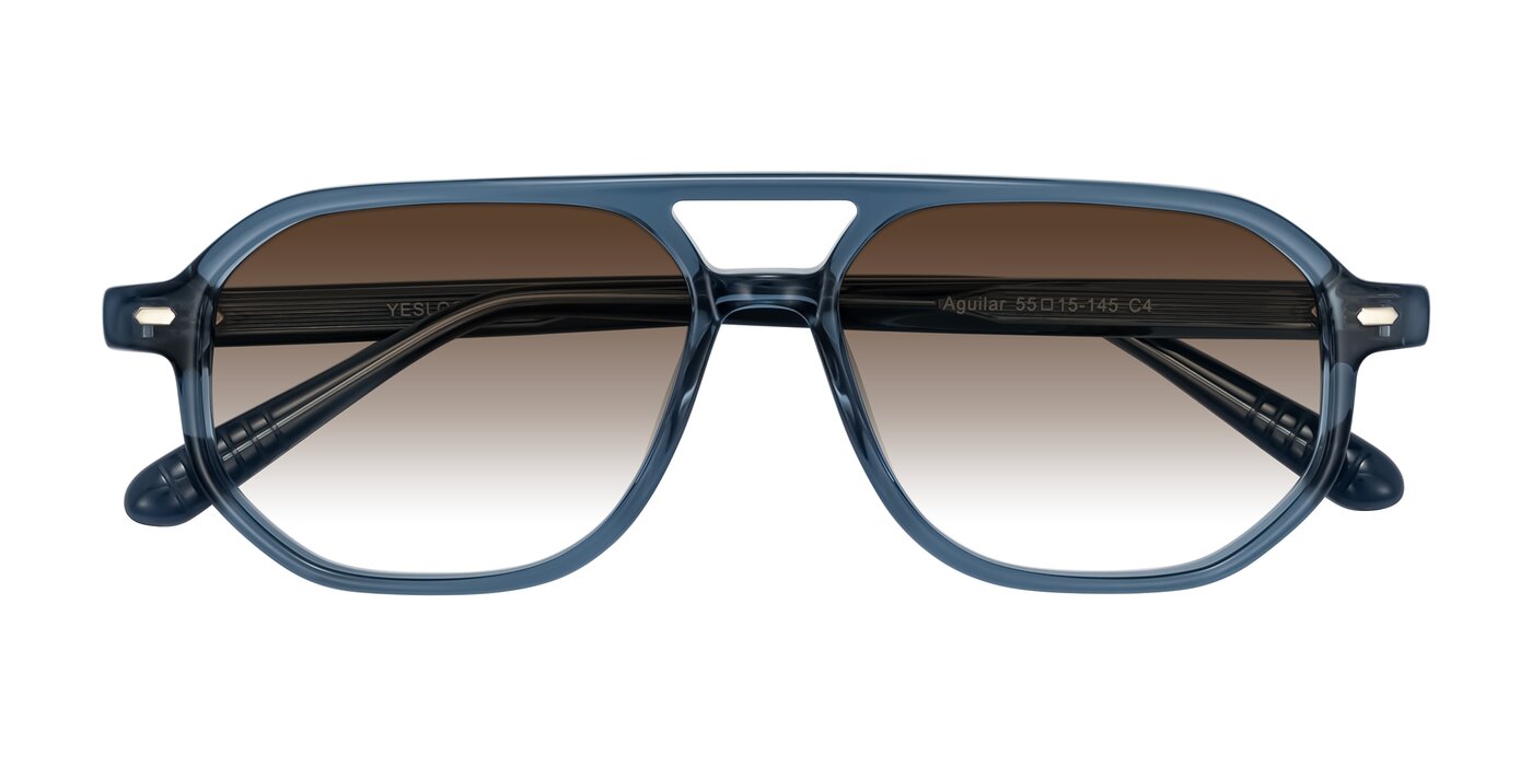 Aguilar - Transparent Blue Gradient Sunglasses