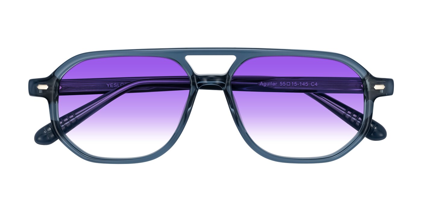 Aguilar - Transparent Blue Gradient Sunglasses