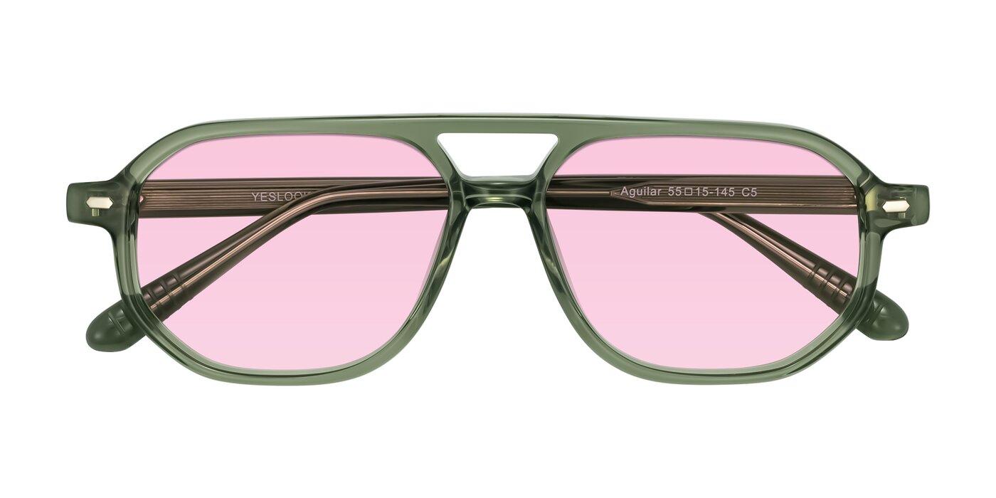 Aguilar - Transparent Green Tinted Sunglasses