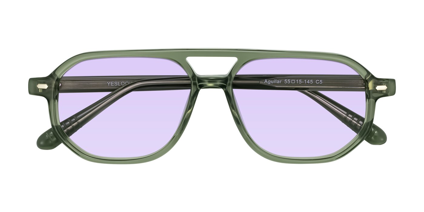 Aguilar - Transparent Green Tinted Sunglasses
