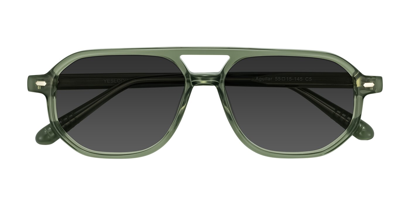 Aguilar - Transparent Green Tinted Sunglasses