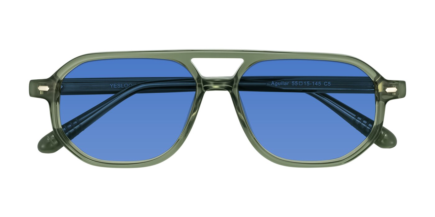 Aguilar - Transparent Green Tinted Sunglasses